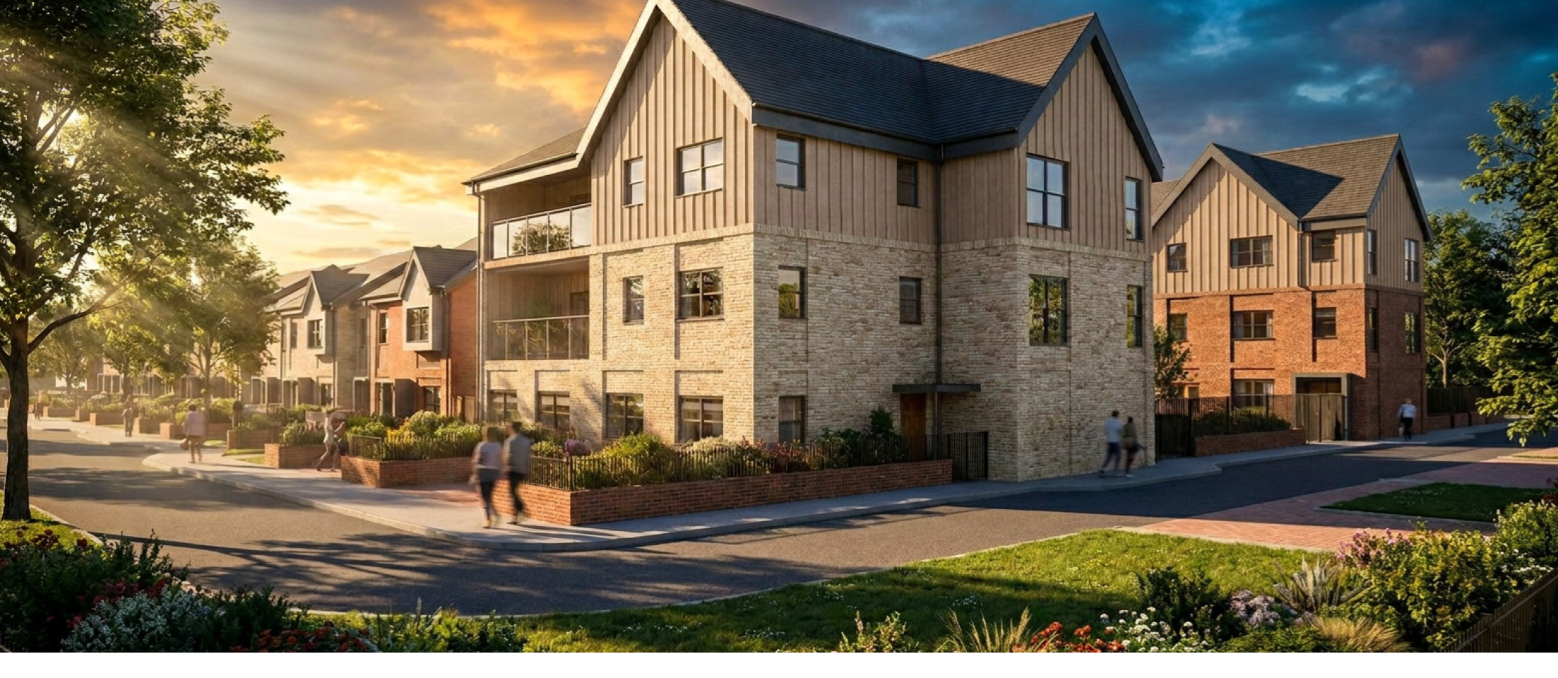 Residential apartment and housing development