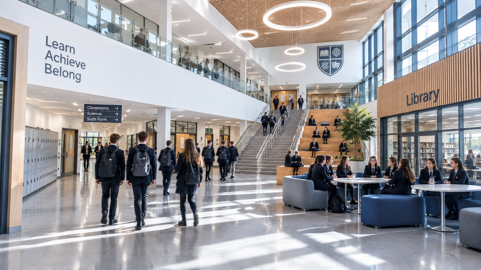 School atrium and circulation space