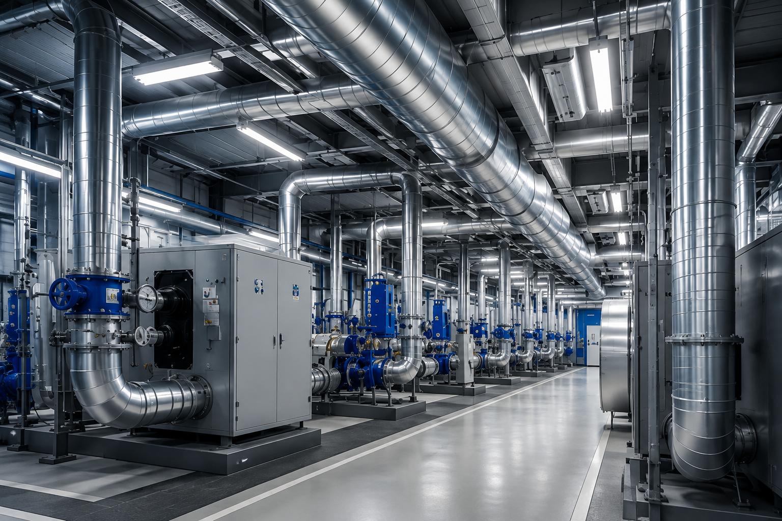Mechanical building services plantroom